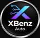 Logo XBenz Auto sur fond noir.